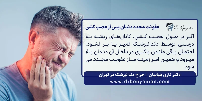 دلایل عفونت مجدد دندان پس از عصب کشی