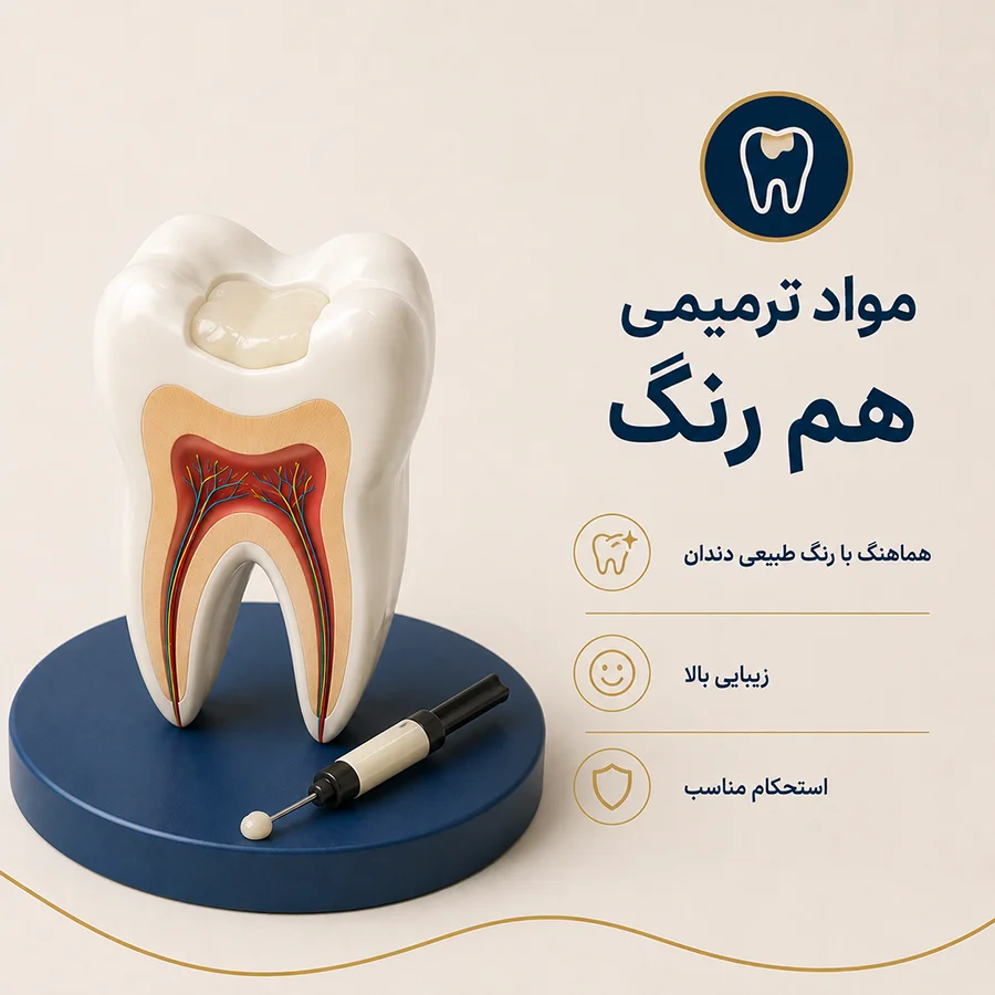 مواد ترمیمی هم رنگ دندان